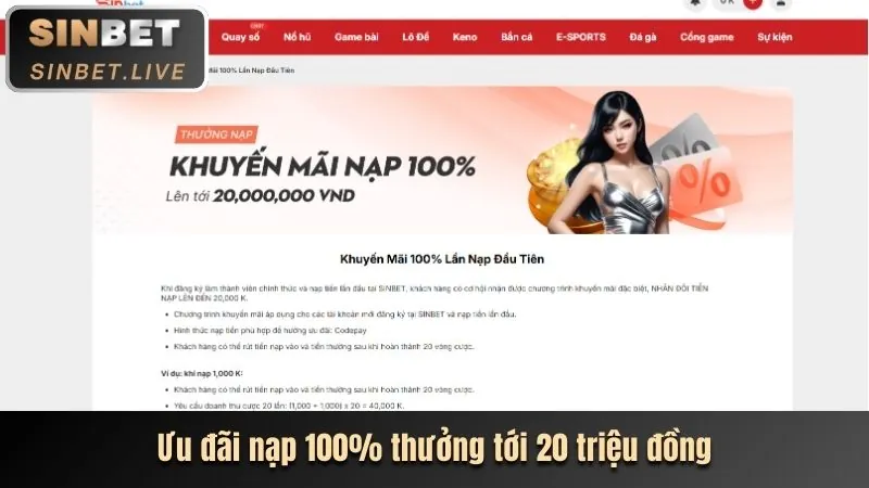 Ưu đãi nạp tiền lần đầu tại 99vn chính thức